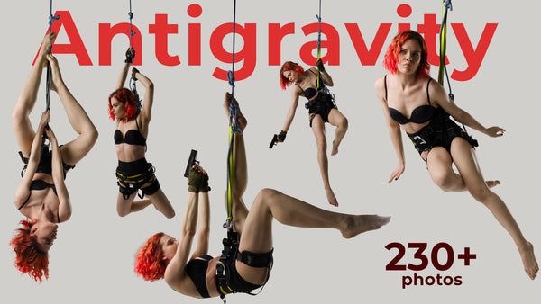 230+ Dynamic Antigravity Poses on Rope - Reference Photos