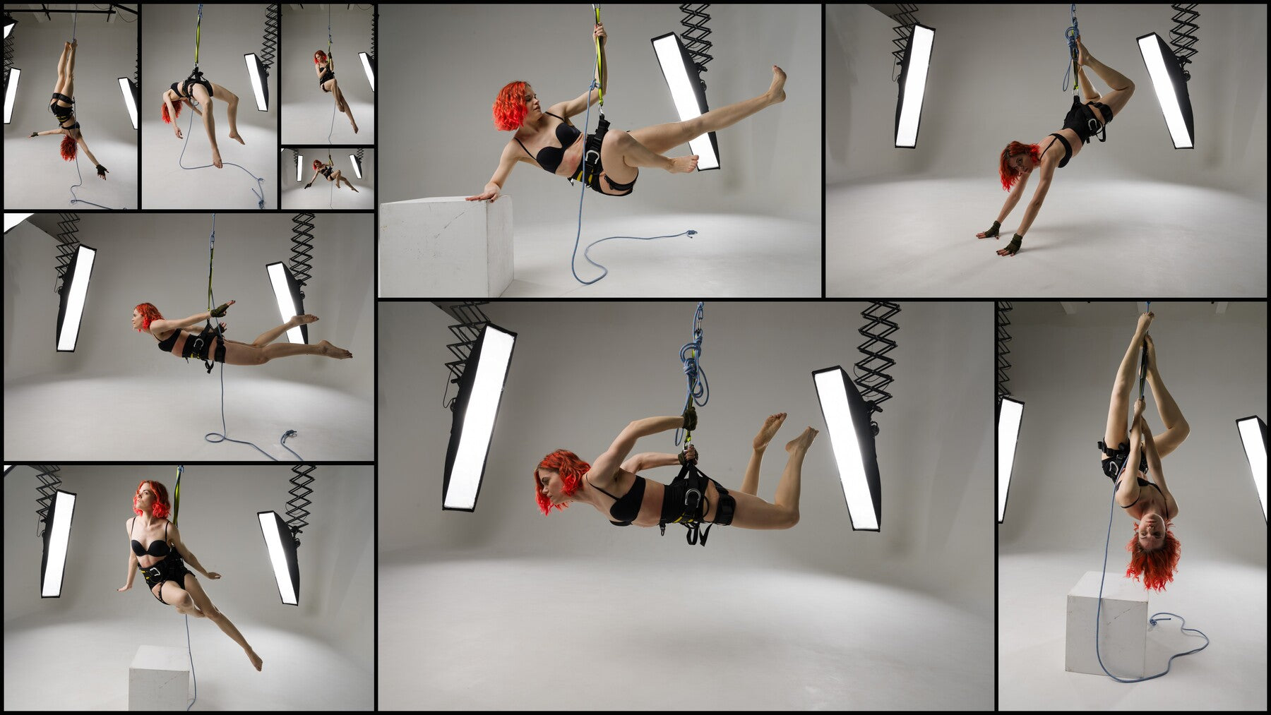 230+ Dynamic Antigravity Poses on Rope - Reference Photos