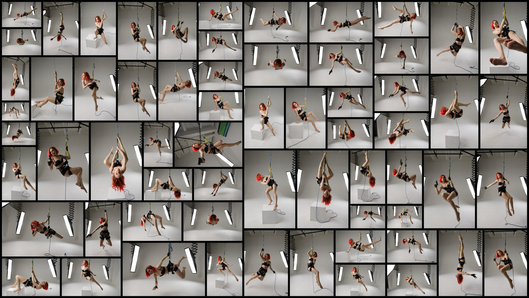 230+ Dynamic Antigravity Poses on Rope - Reference Photos