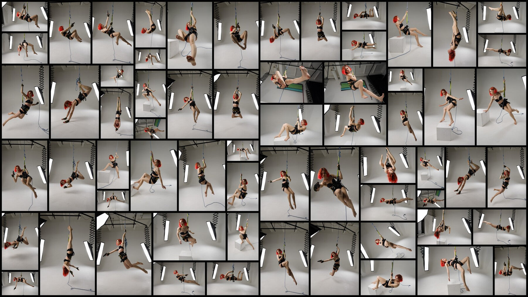 230+ Dynamic Antigravity Poses on Rope - Reference Photos