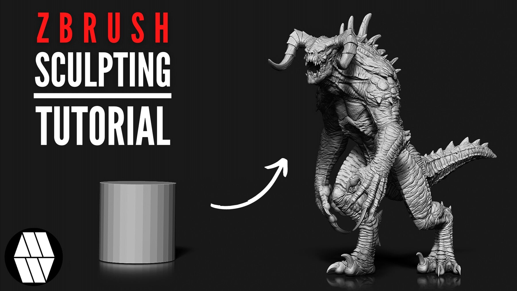 MLW Creative - ZBRUSH Sculpting Tutorial - Fallout: 'DeathClaw'