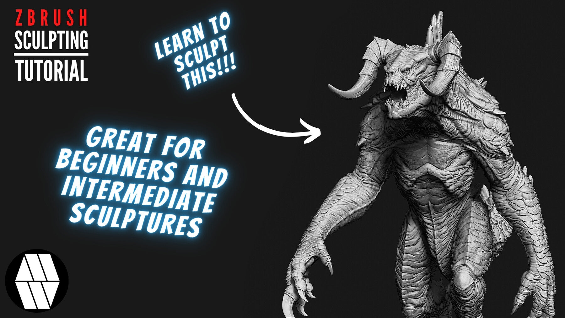 MLW Creative - ZBRUSH Sculpting Tutorial - Fallout: 'DeathClaw'