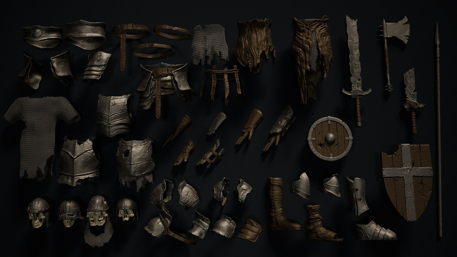 Zbrush + Blender - Skeleton KitBash Mega Pack