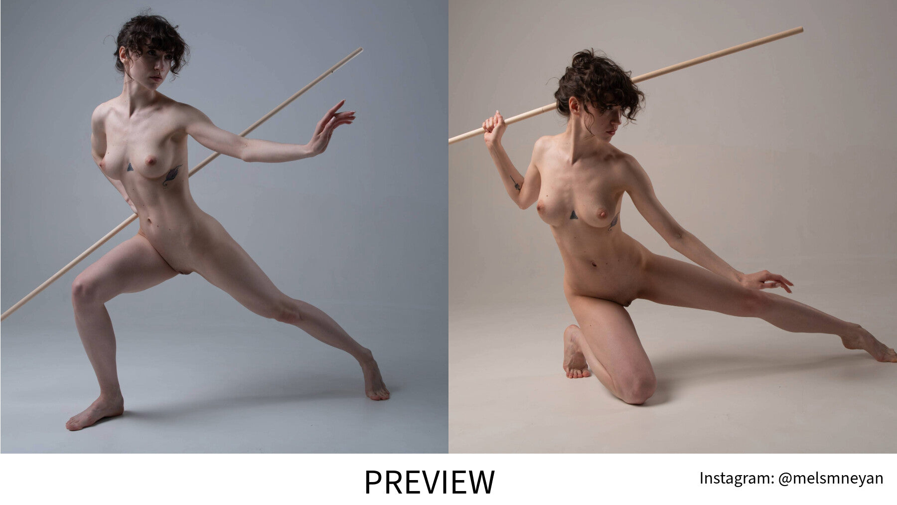 Pose Muse II Nude Female Reference Images 800+(360 Rotatable Images)