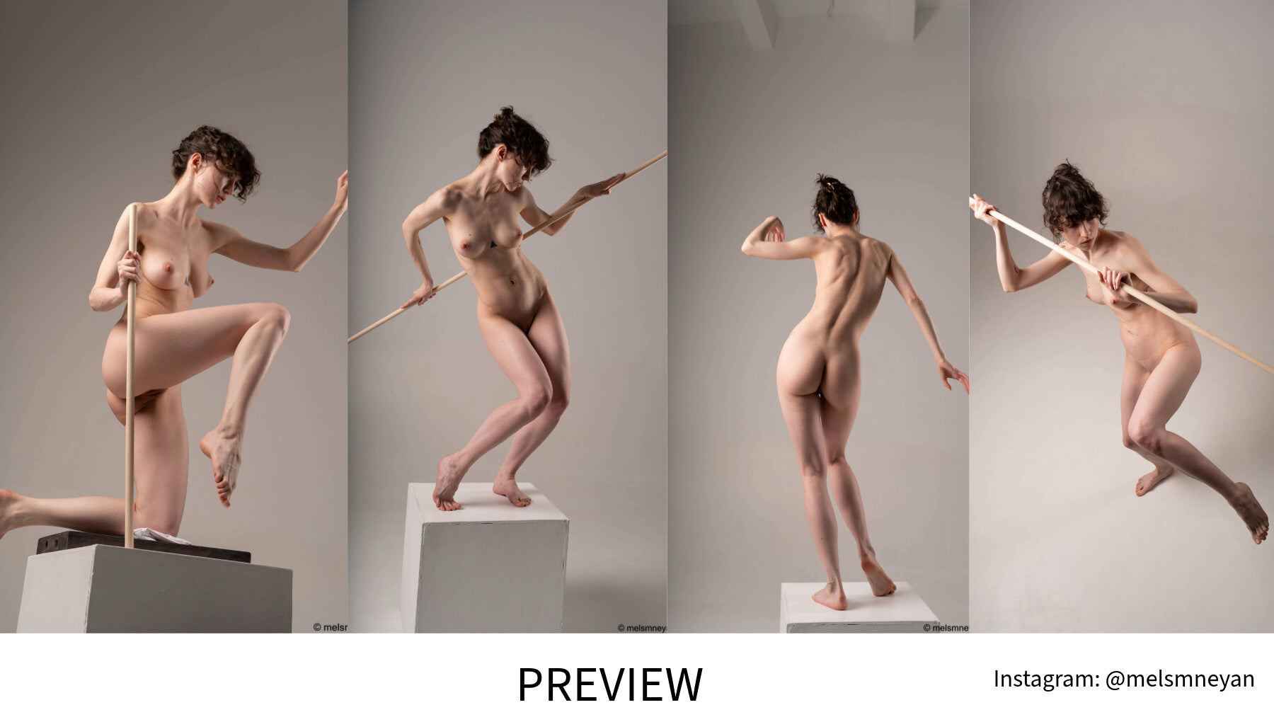 Pose Muse II Nude Female Reference Images 800+(360 Rotatable Images)