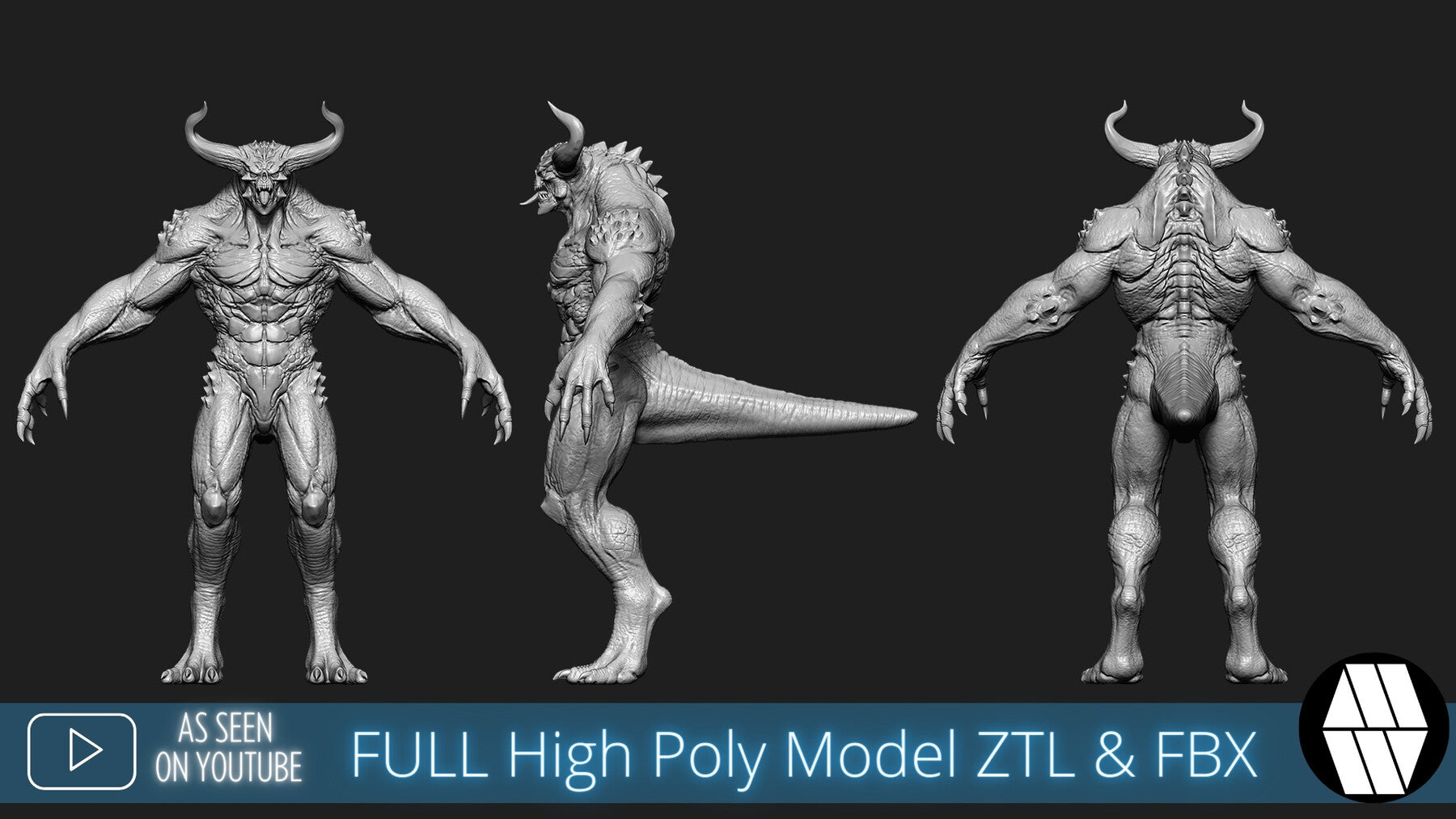 ZBrush Model: Great Demon High Poly ZTL & FBX