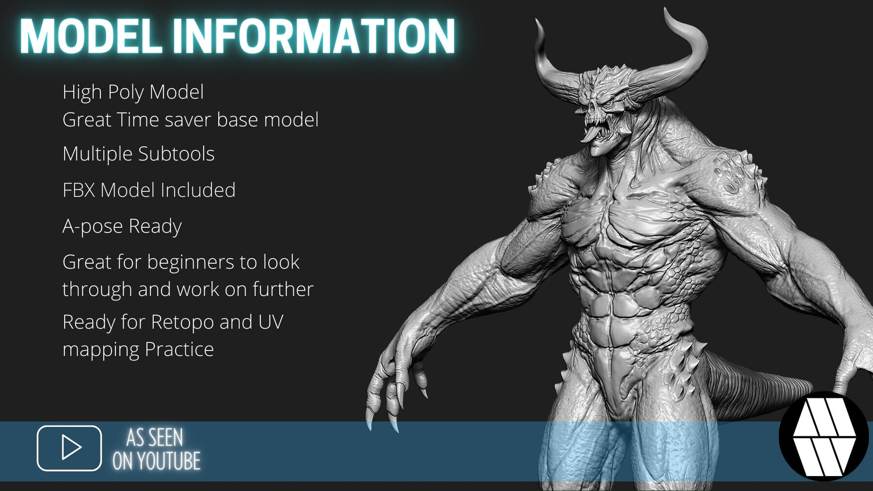 ZBrush Model: Great Demon High Poly ZTL & FBX