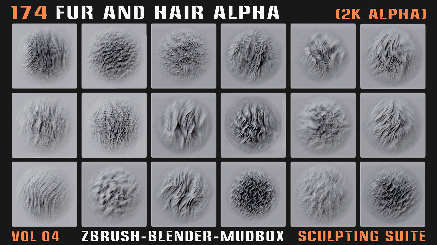 174 Animal Fur and Hair Alphas - Vol. 04