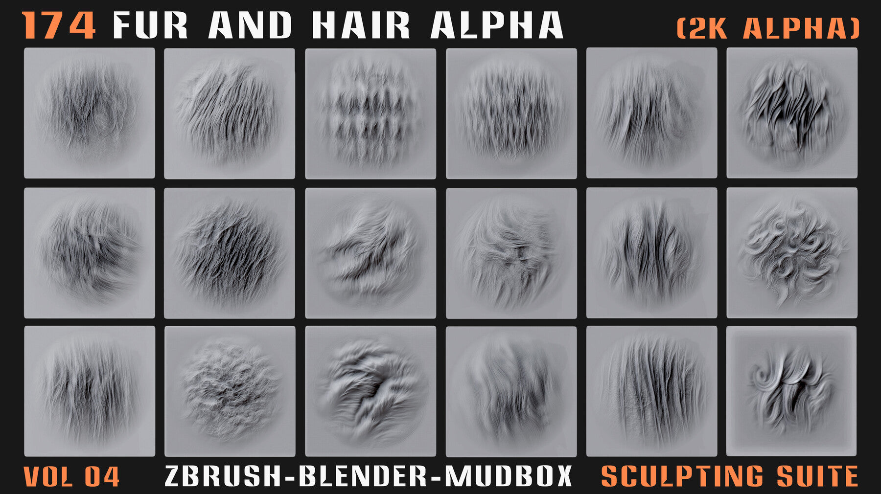 174 Animal Fur and Hair Alphas - Vol. 04