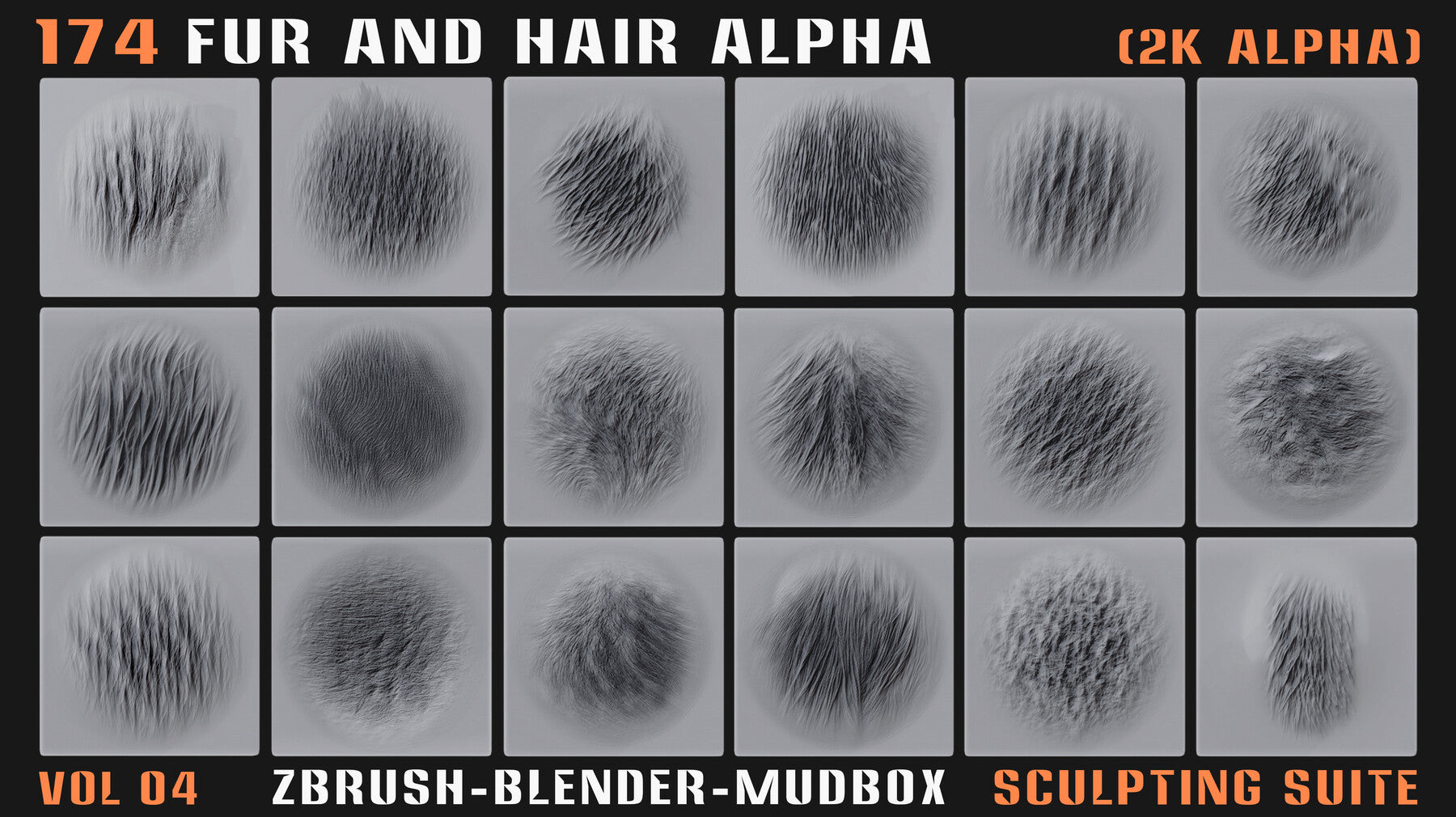 174 Animal Fur and Hair Alphas - Vol. 04