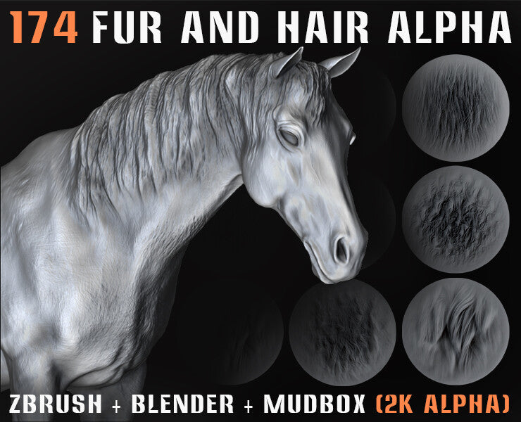 174 Animal Fur and Hair Alphas - Vol. 04