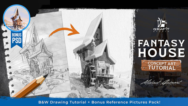 Fantasy House' Concept Art Tutorial by Michael Guimont