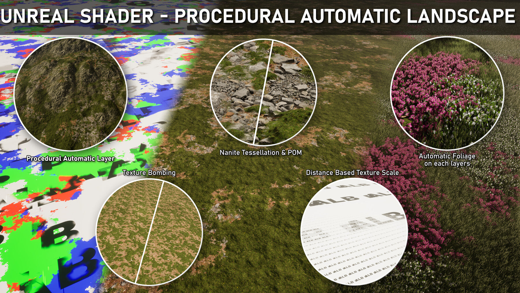 Unreal Shader - Procedural Automatic Landscape