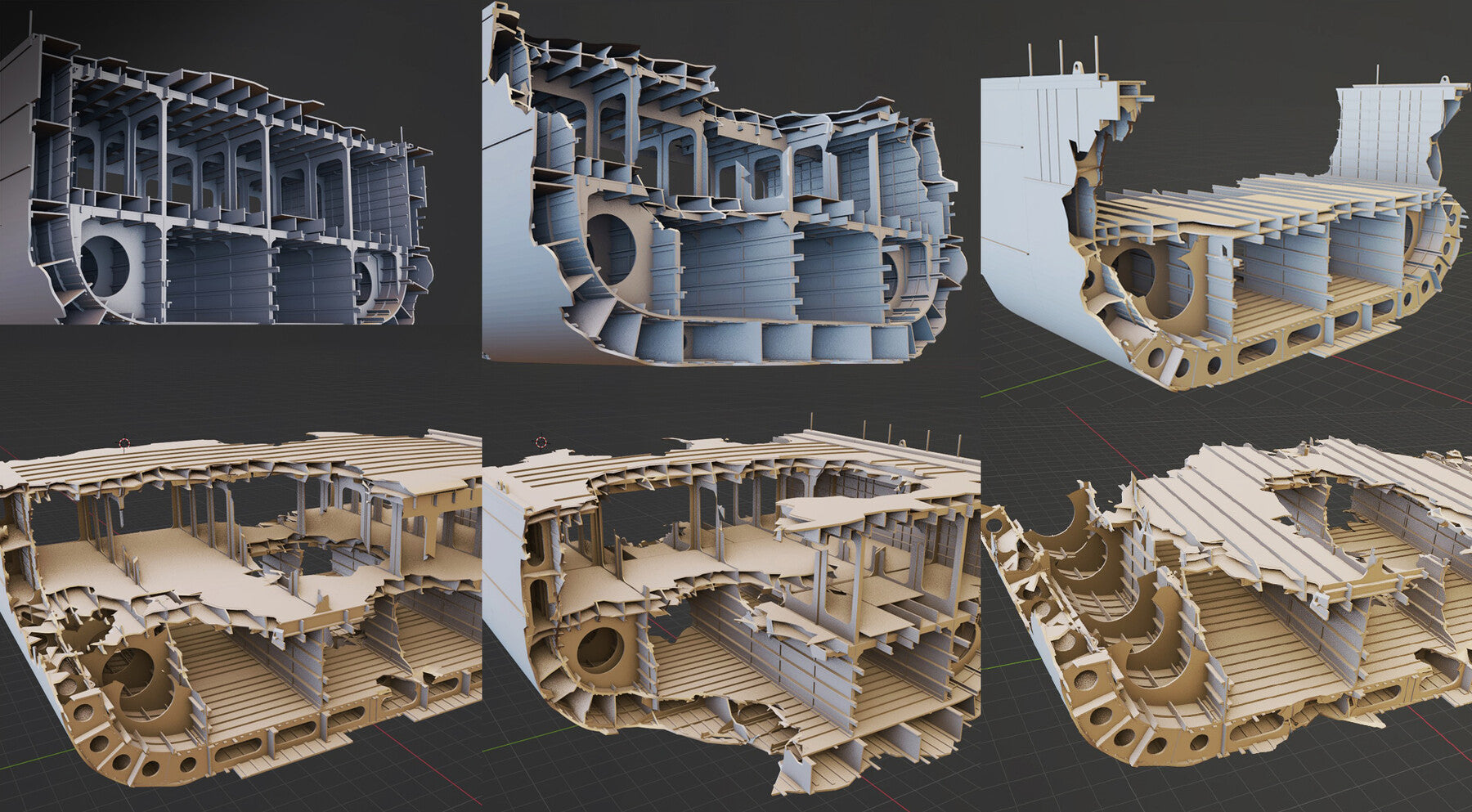 Kitbash Pack 3D Model: Apocalyptic Environment Vol 1