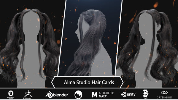 Female Hair Card Model | Alma Studio Hair Collection