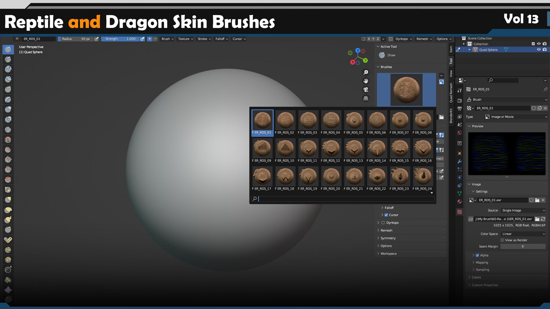 Reptile and Dragon Scale Brushes Vol 13