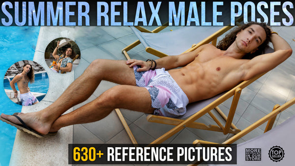 630+ Summer Relax Male Poses