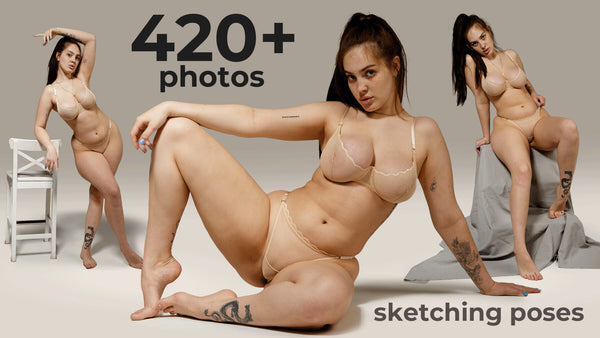 420+ Sketching Female Poses - Reference Pictures