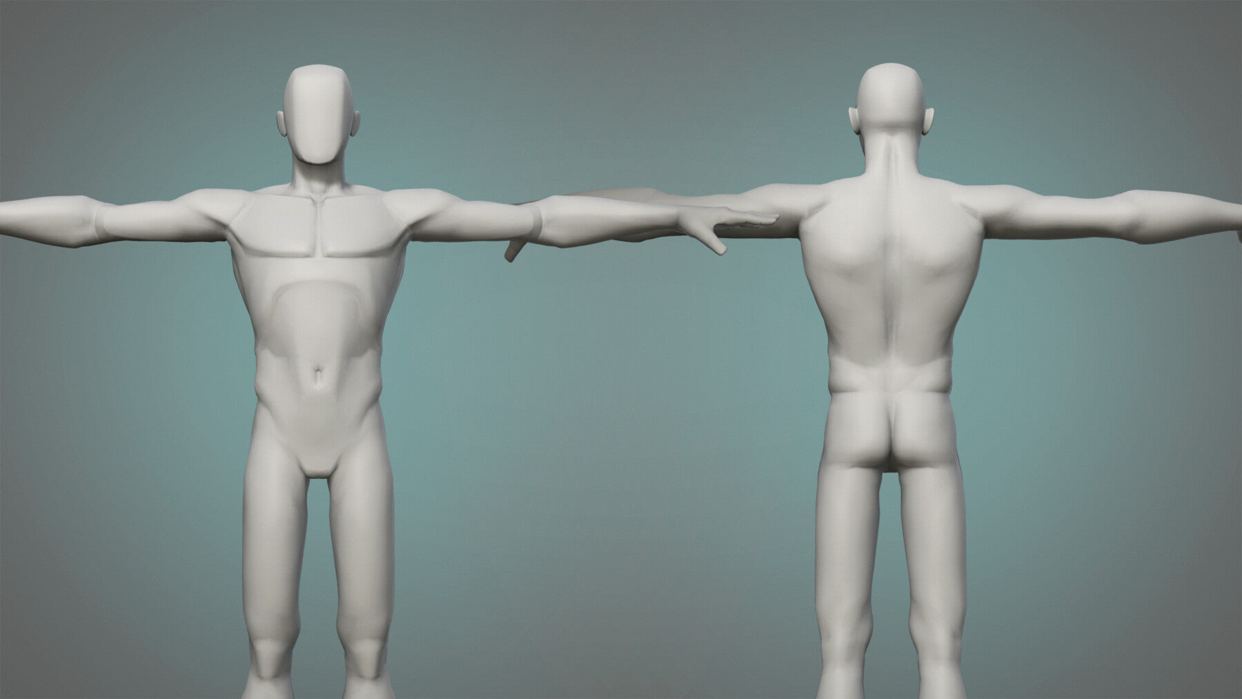 Male and female stylized basemesh