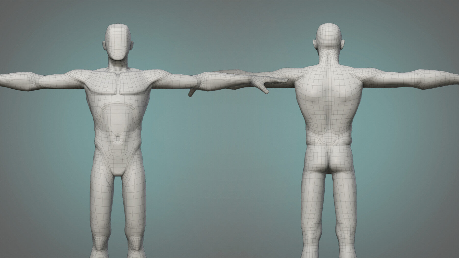 Male and female stylized basemesh