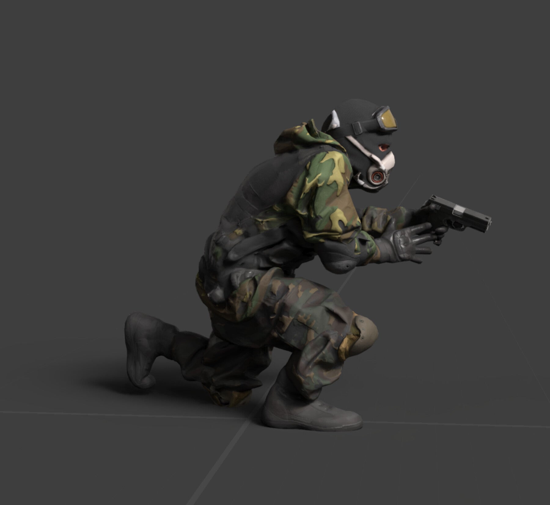 3D Scanned Commando Soldier