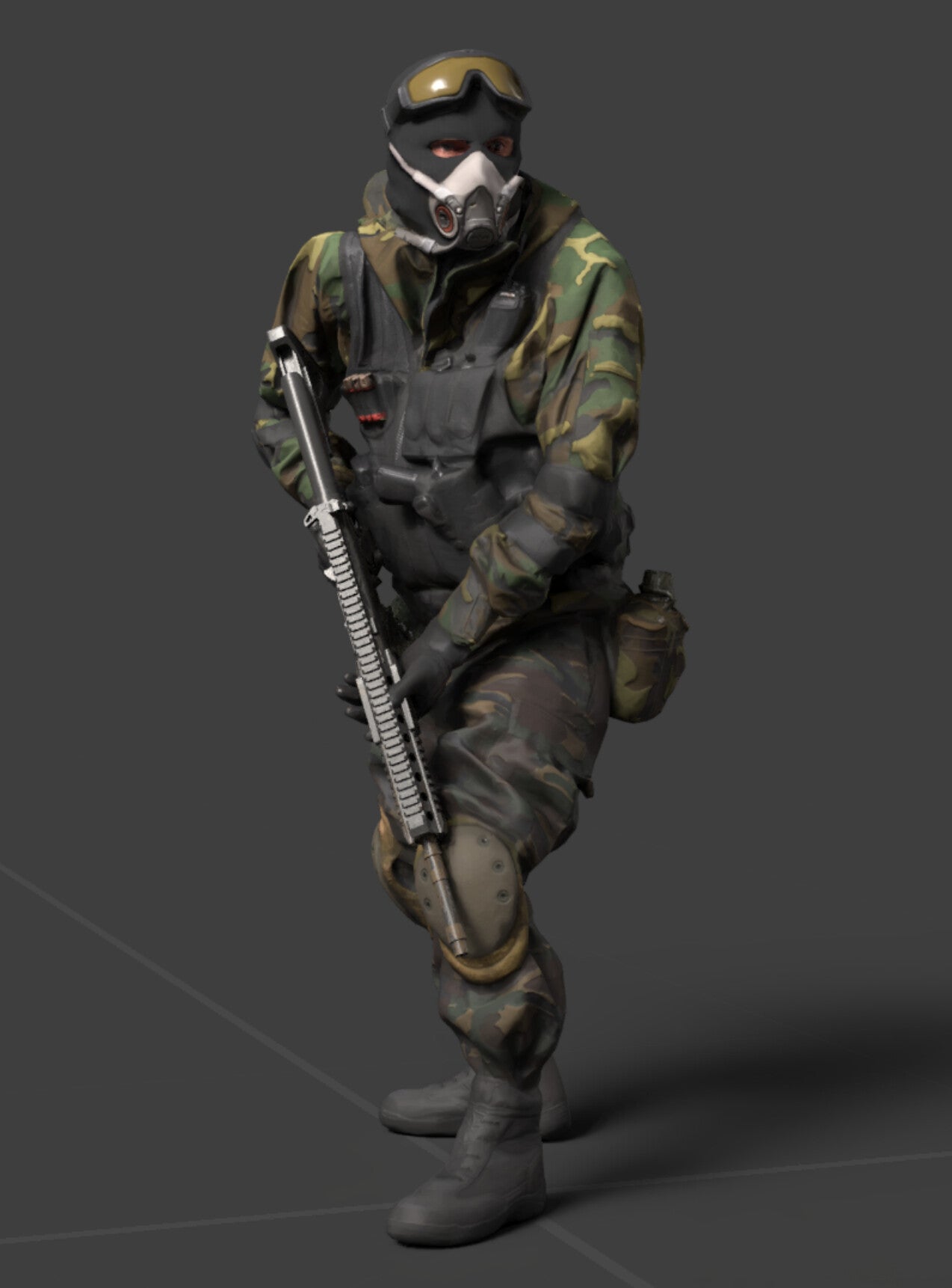 3D Scanned Commando Soldier