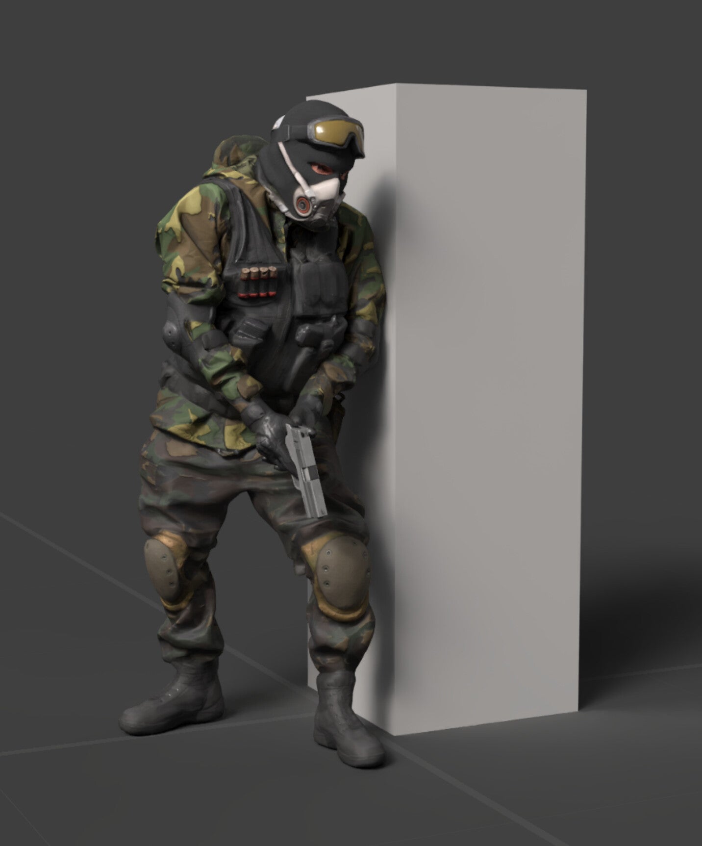 3D Scanned Commando Soldier