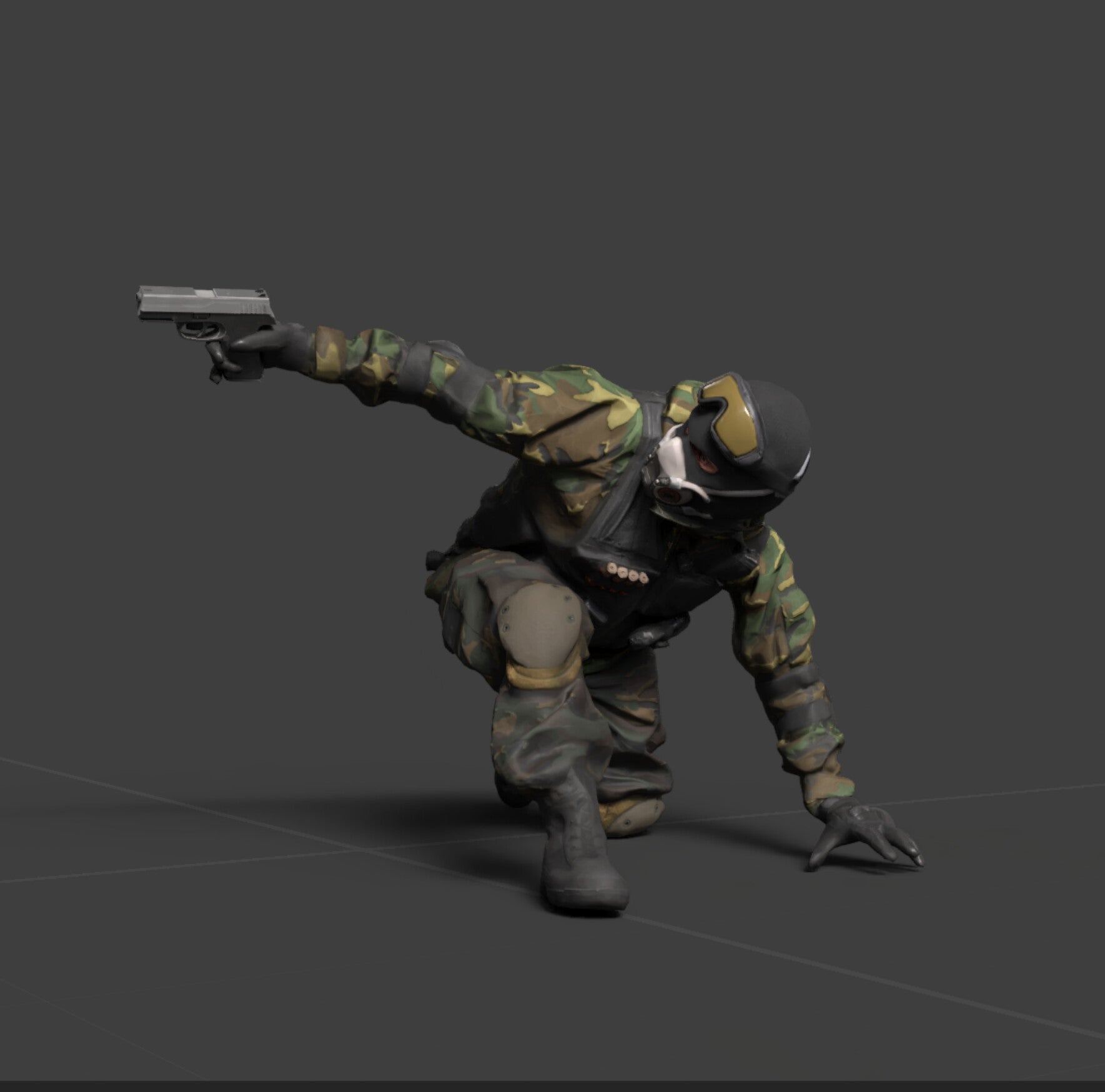 3D Scanned Commando Soldier