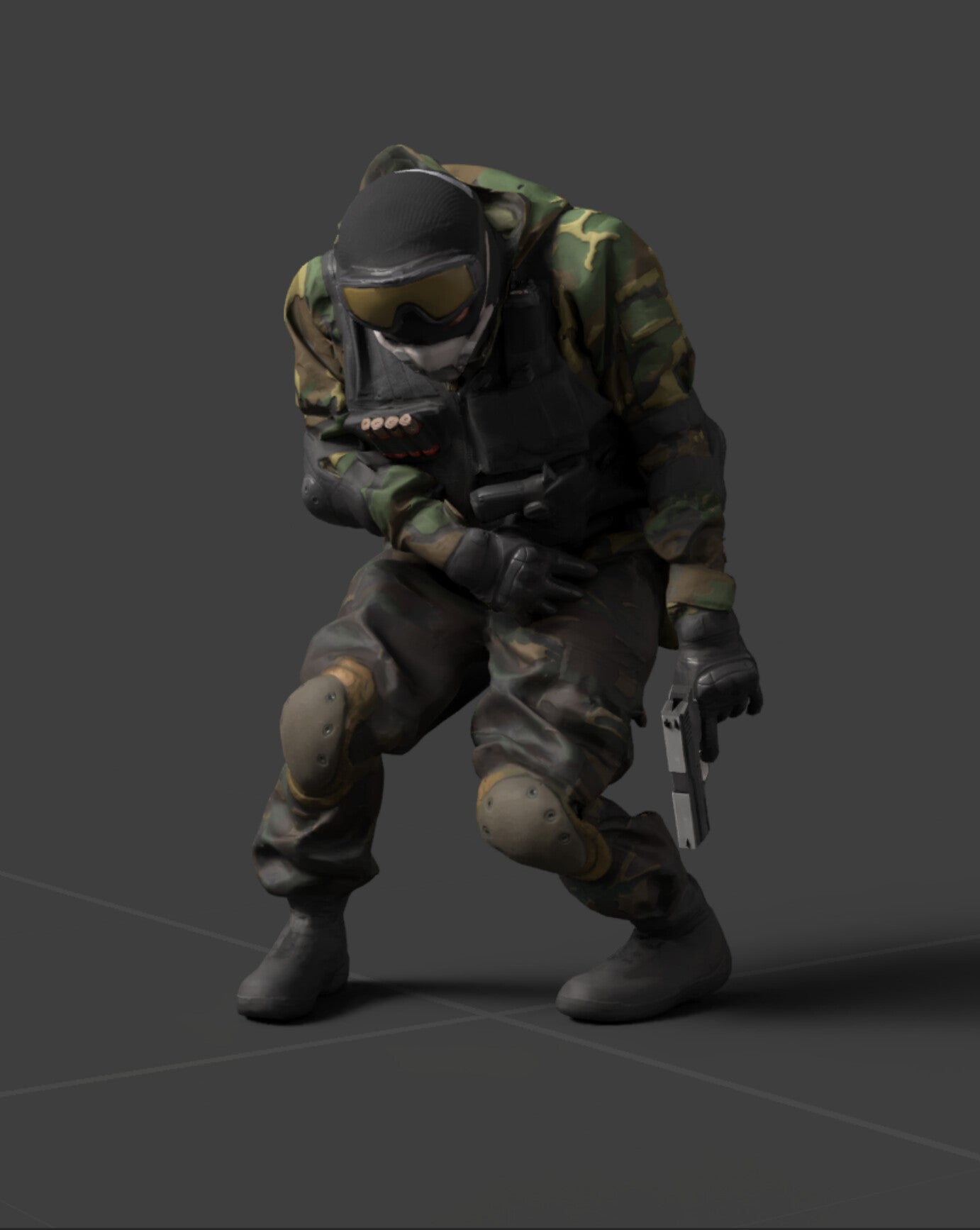 3D Scanned Commando Soldier