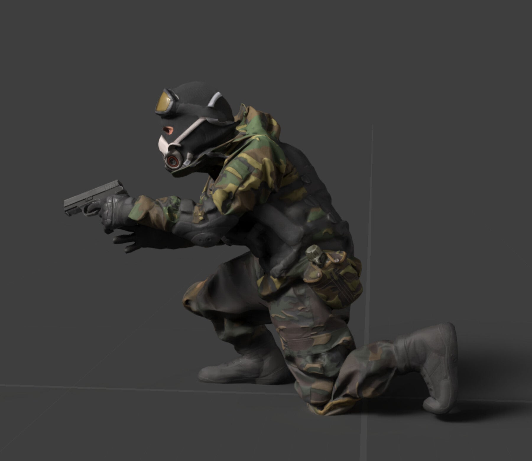 3D Scanned Commando Soldier