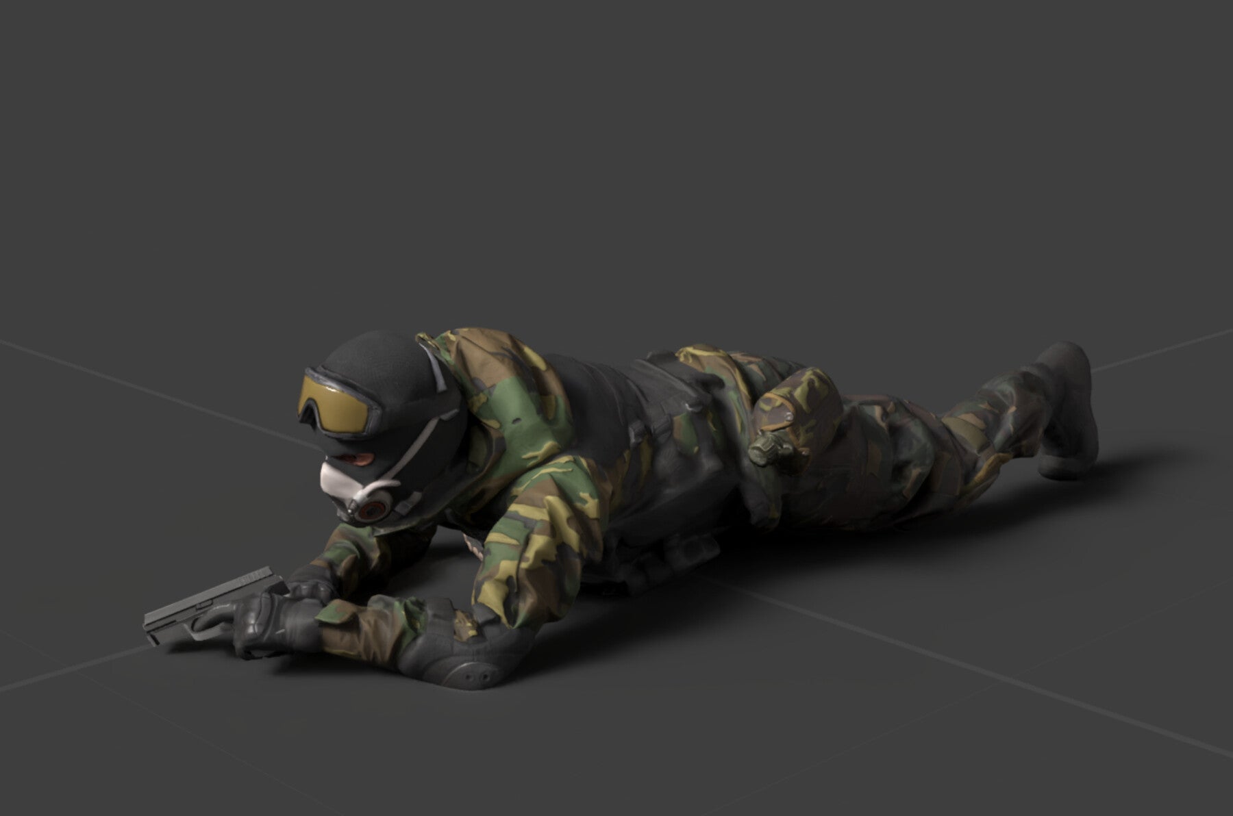 3D Scanned Commando Soldier