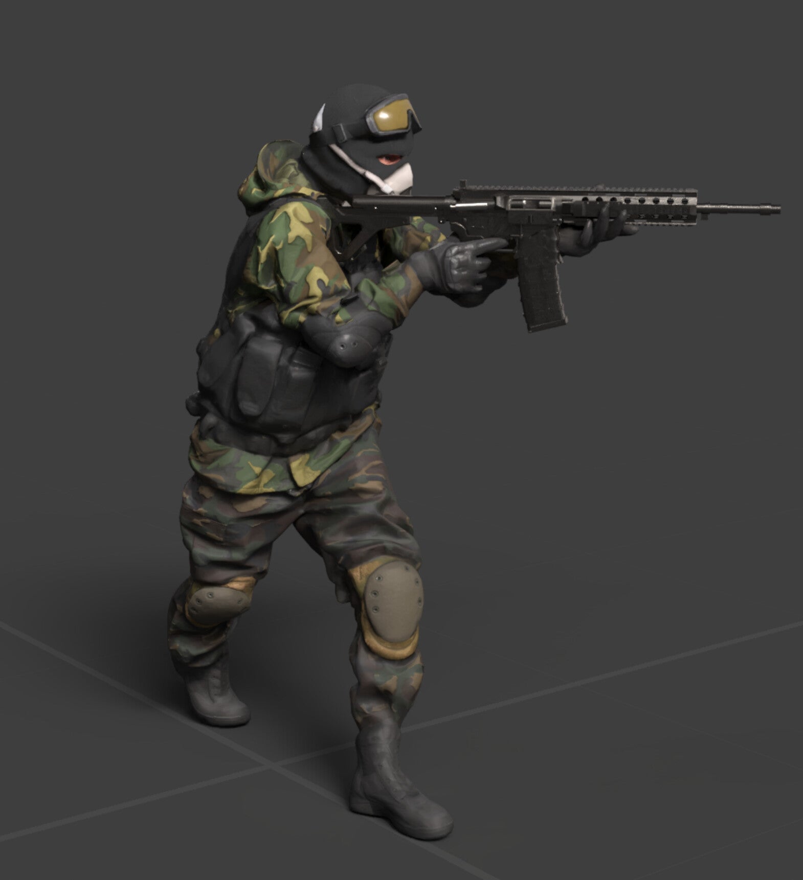 3D Scanned Commando Soldier