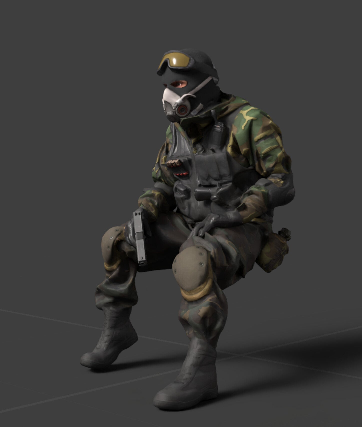 3D Scanned Commando Soldier