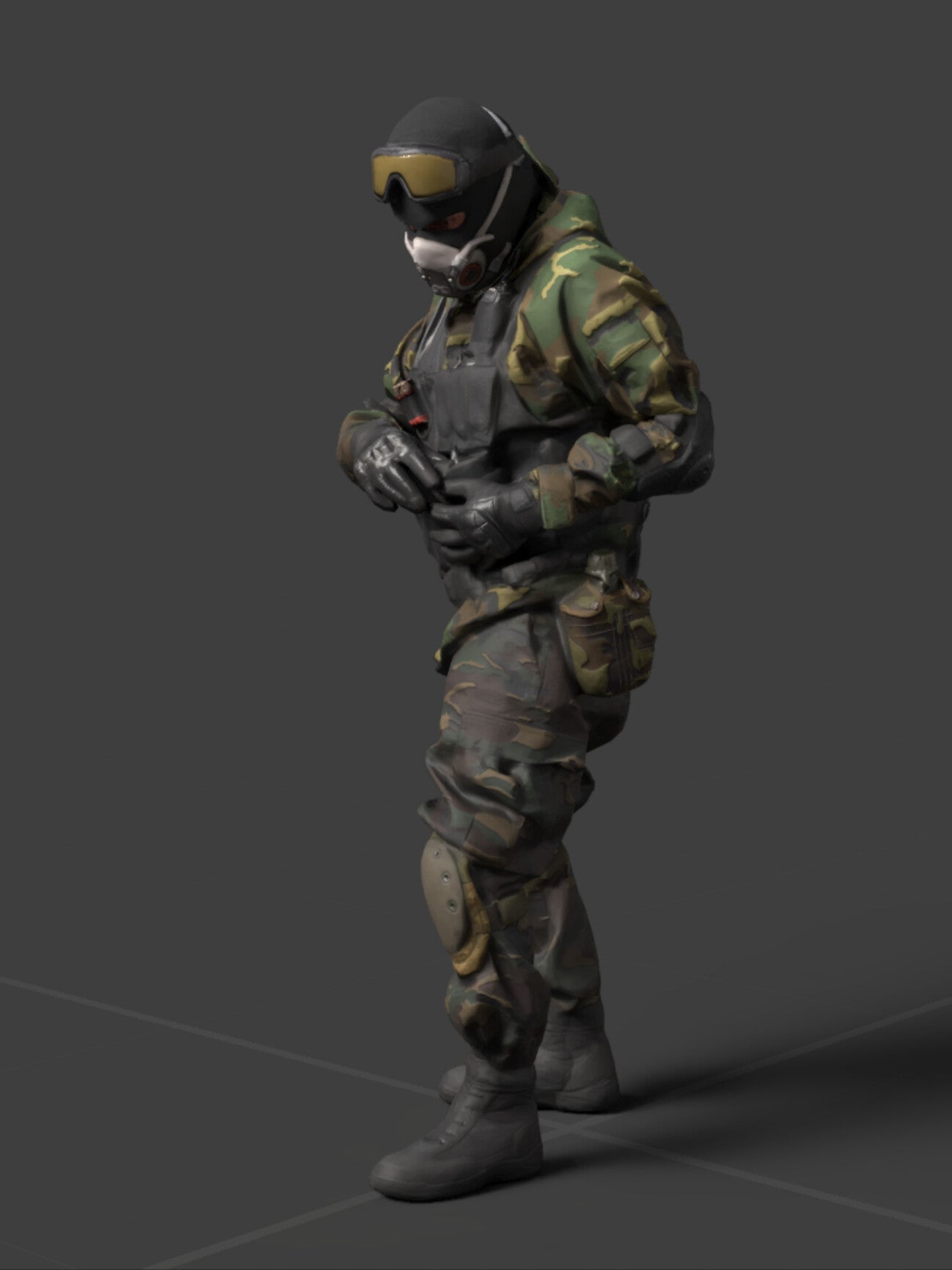 3D Scanned Commando Soldier