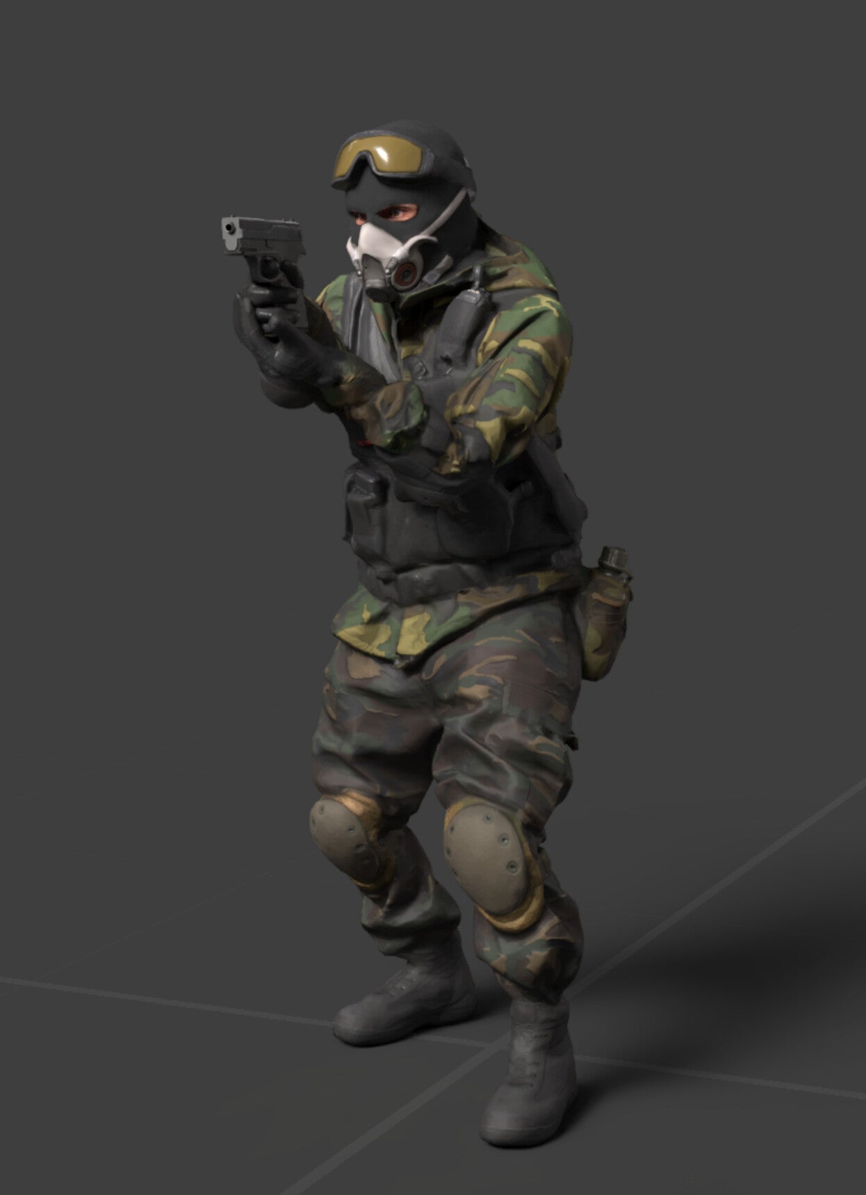 3D Scanned Commando Soldier