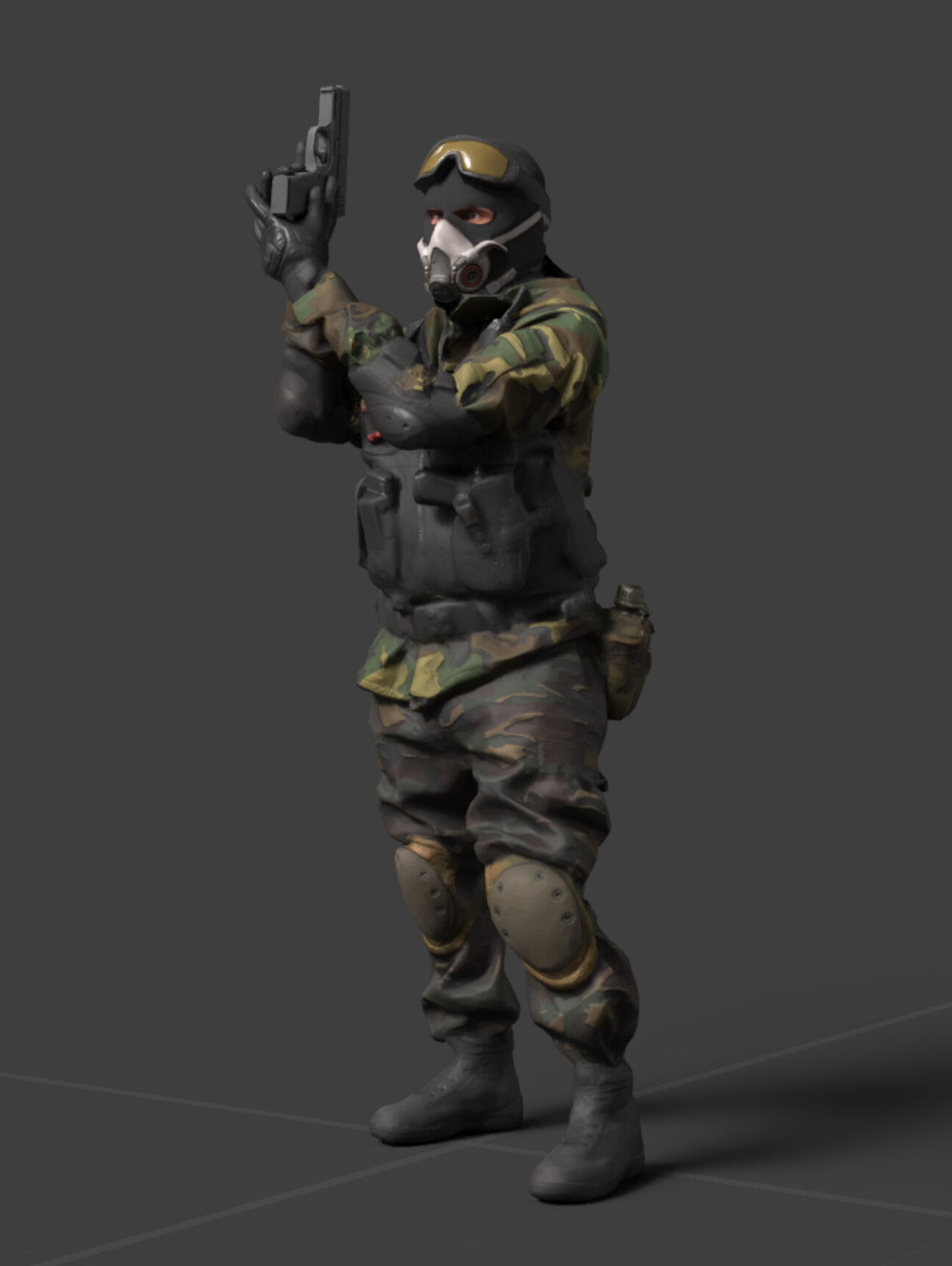 3D Scanned Commando Soldier