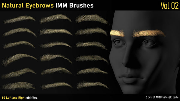 Natural Eyebrows IMM Brushes-Vol2