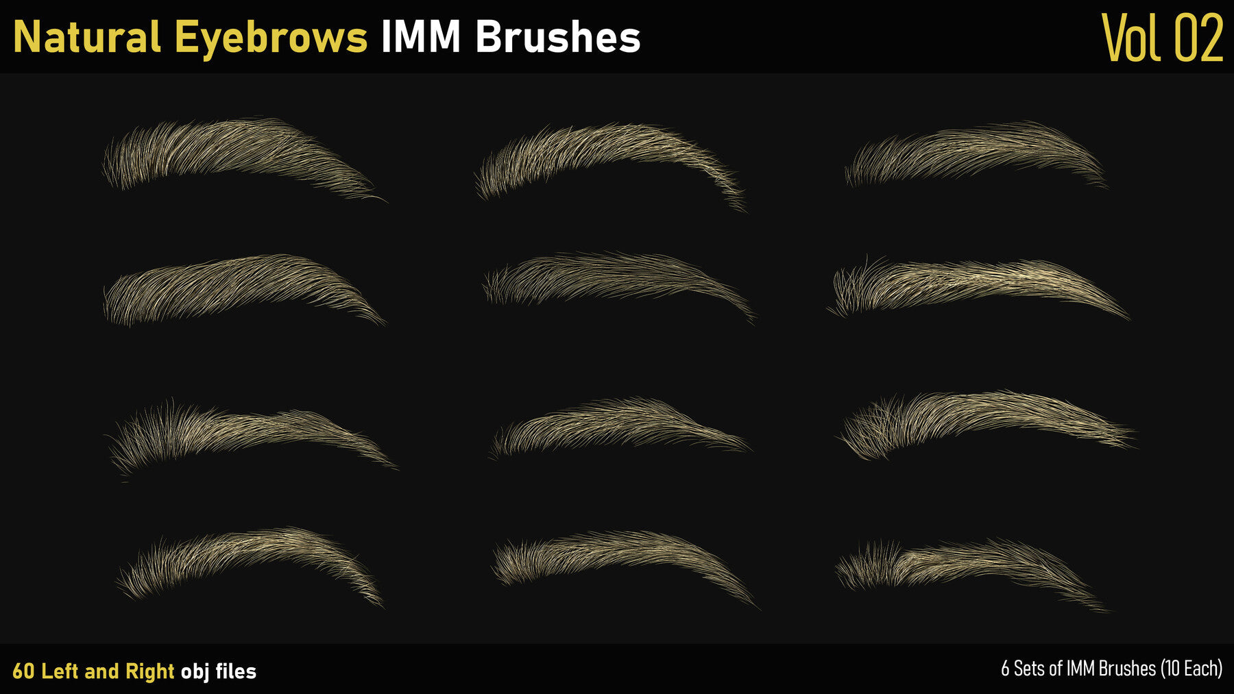 Natural Eyebrows IMM Brushes-Vol2