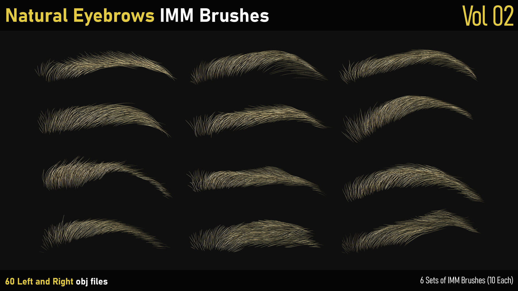 Natural Eyebrows IMM Brushes-Vol2