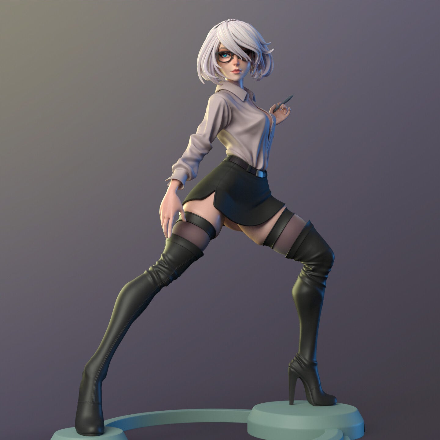 2B Nier Automata, 3D Print STL, Render Images/Videos, Marmoset Viewer Files