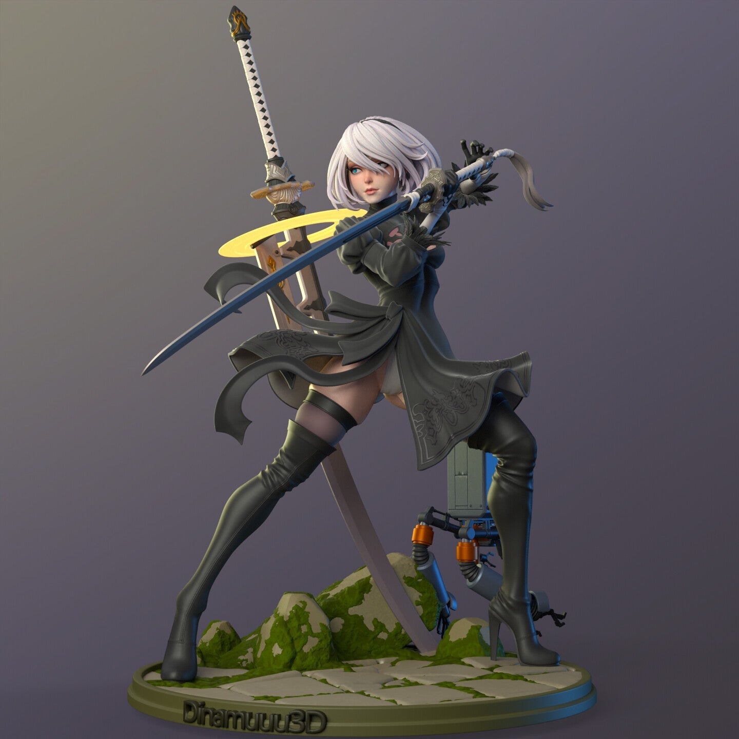 2B Nier Automata, 3D Print STL, Render Images/Videos, Marmoset Viewer Files