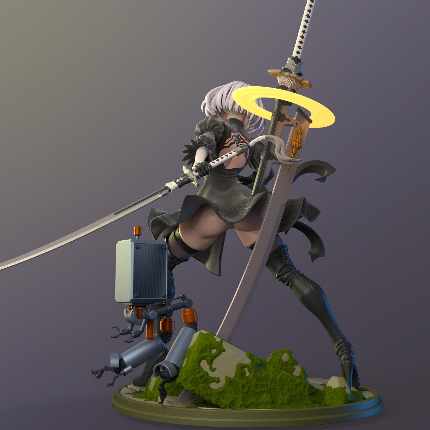 2B Nier Automata, 3D Print STL, Render Images/Videos, Marmoset Viewer Files