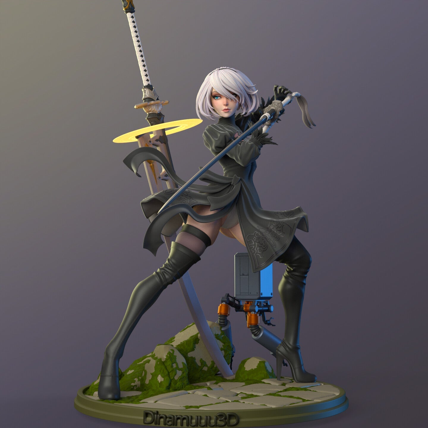 2B Nier Automata, 3D Print STL, Render Images/Videos, Marmoset Viewer Files