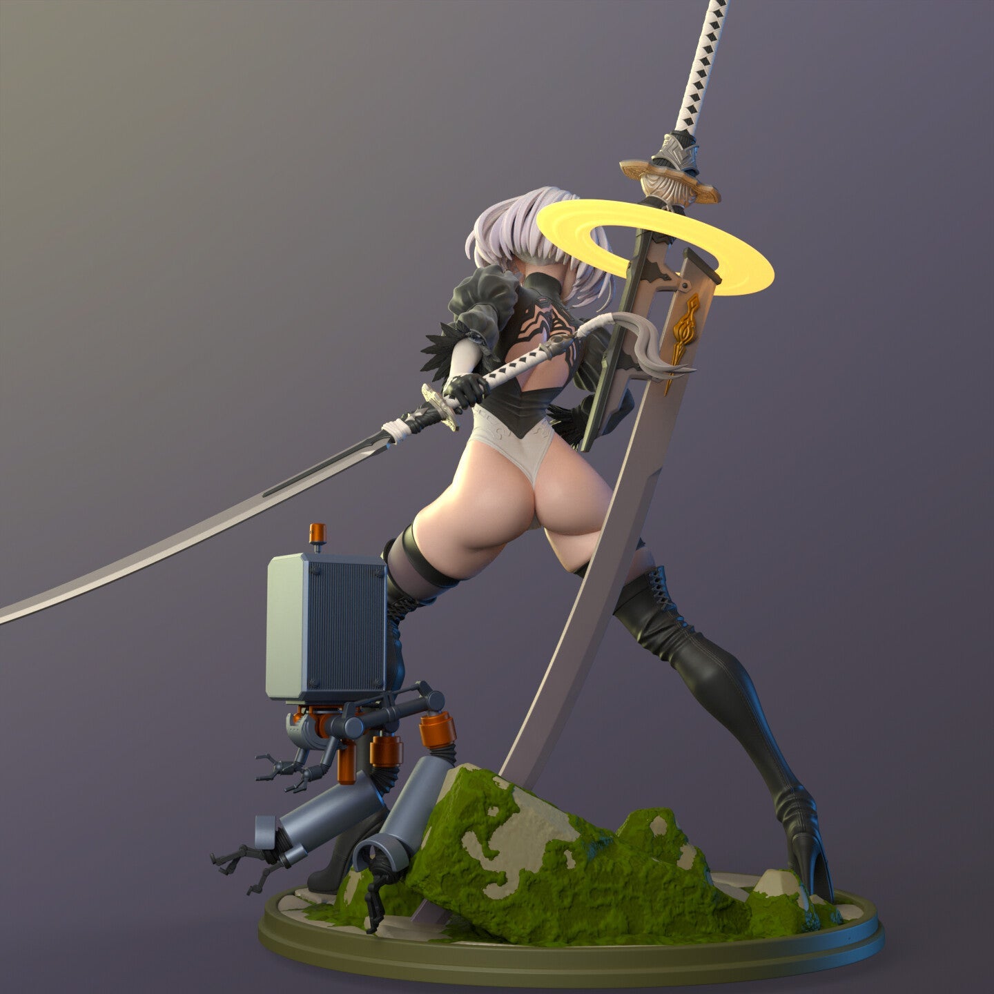 2B Nier Automata, 3D Print STL, Render Images/Videos, Marmoset Viewer Files