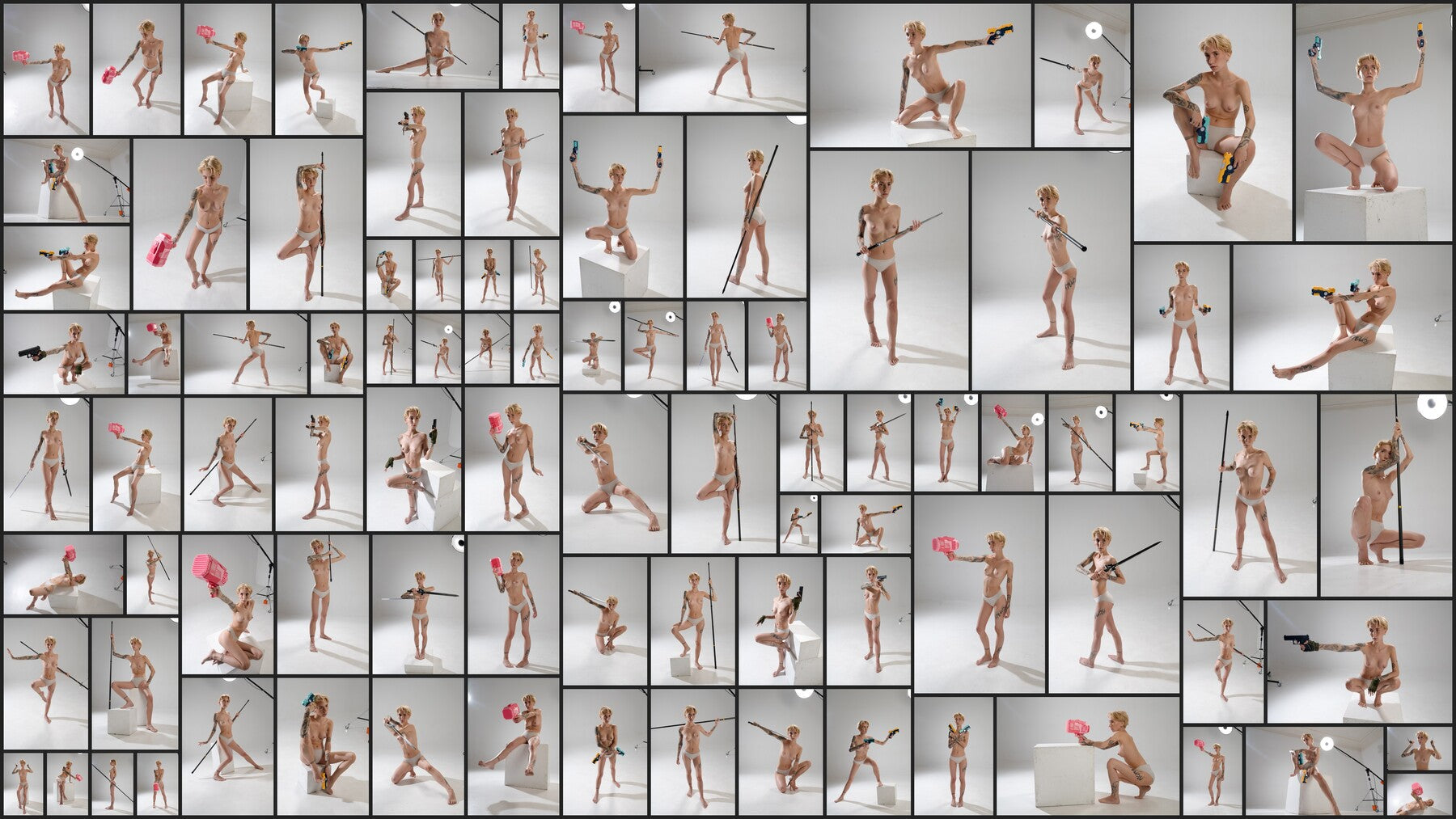 450+ Female Poses with Various Weapons