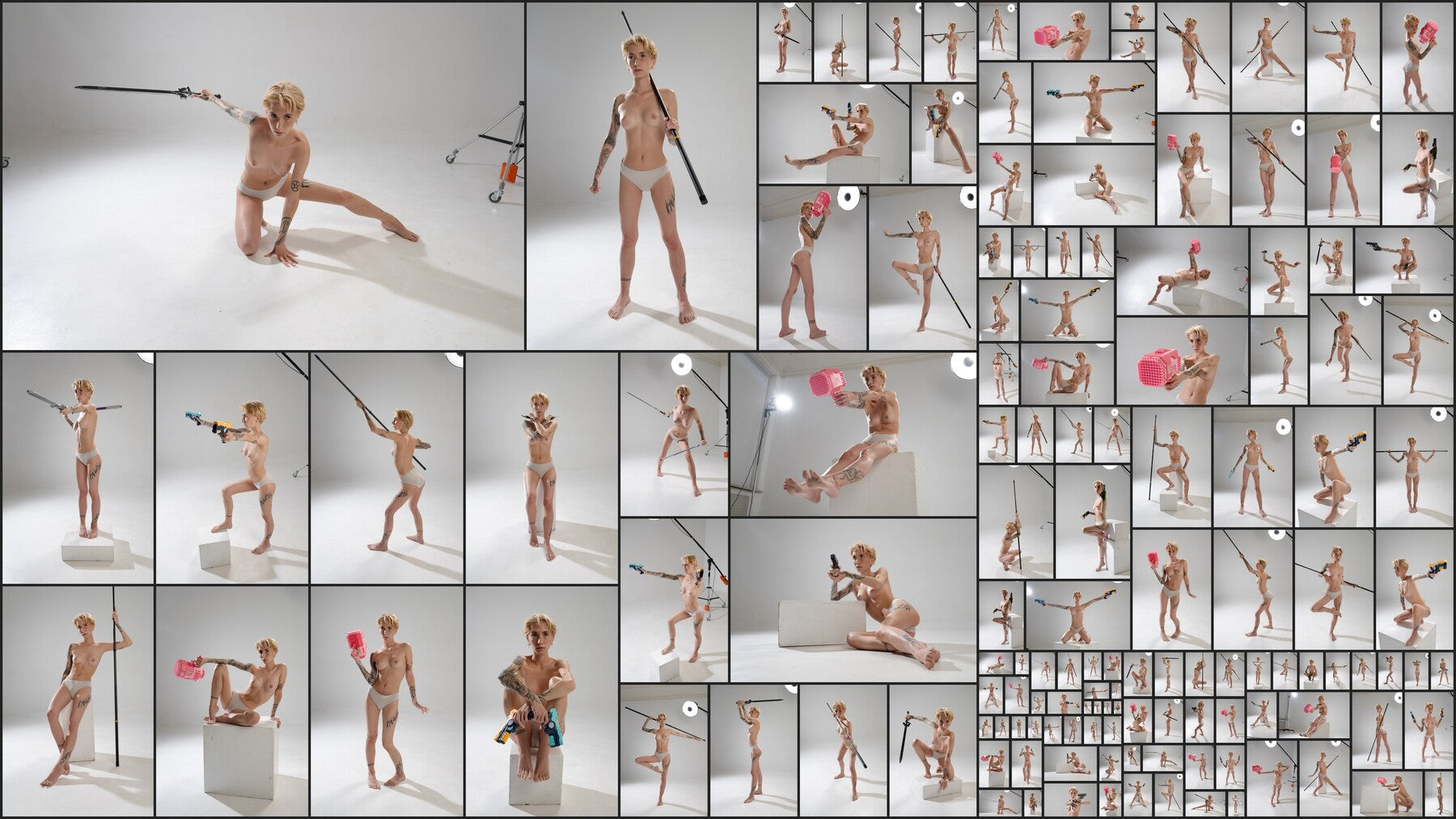 450+ Female Poses with Various Weapons