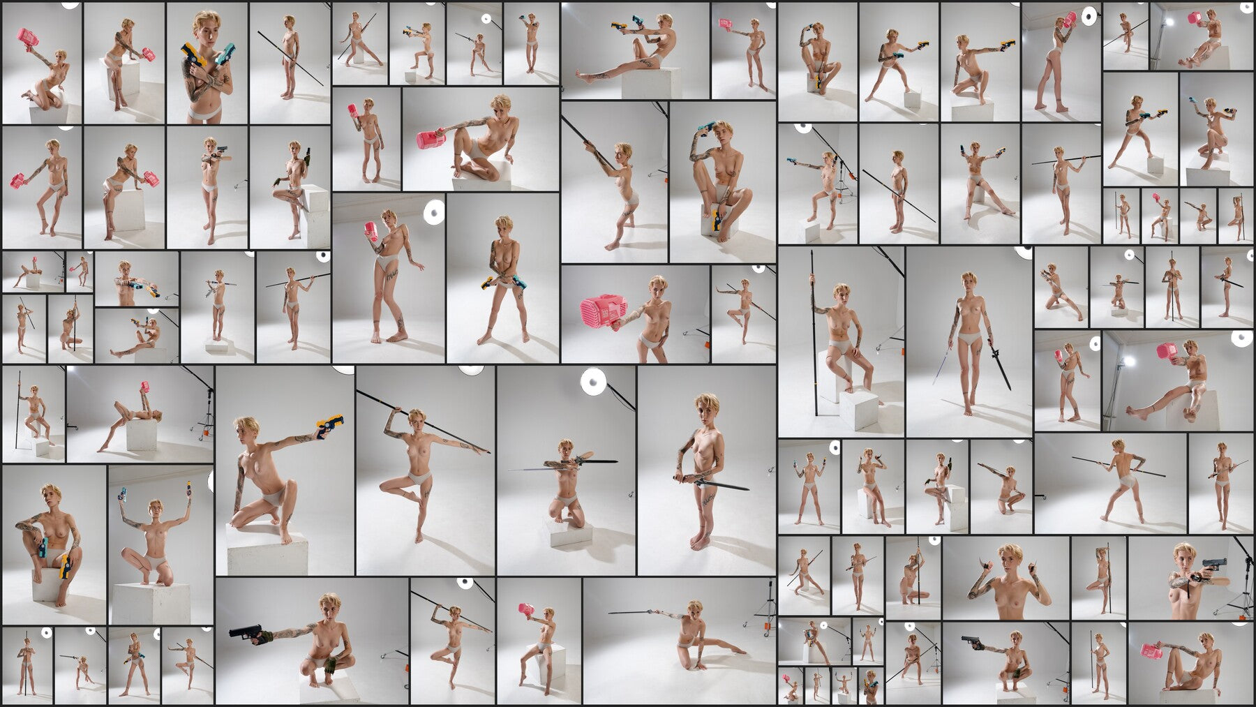 450+ Female Poses with Various Weapons