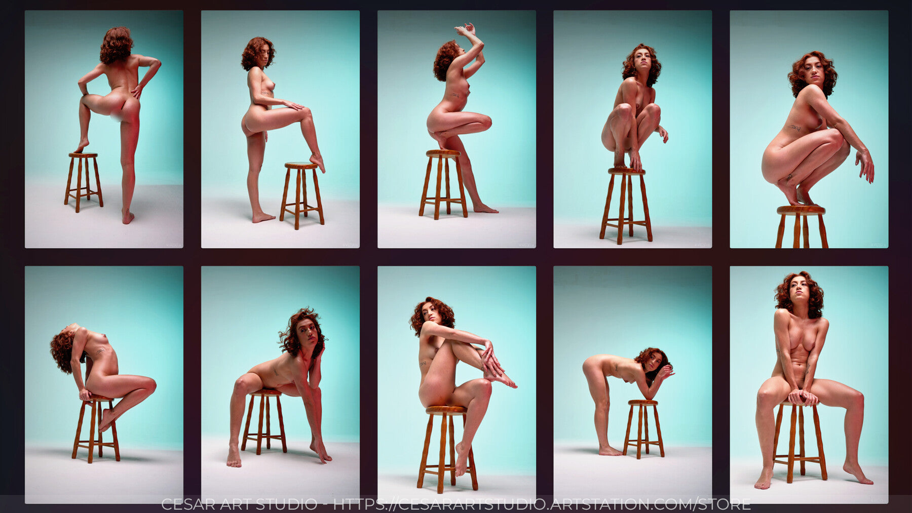 400+ Female Figure Poses - Carol Chair Play