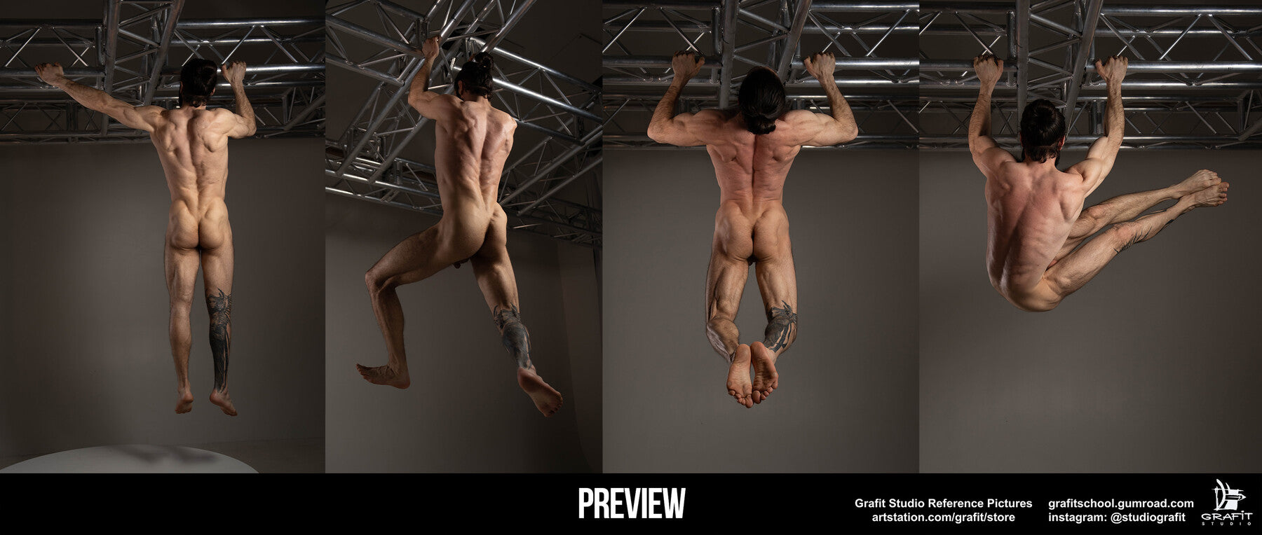 360+ Athletic Male Anatomy: Back, Shoulders and Arms in Motion