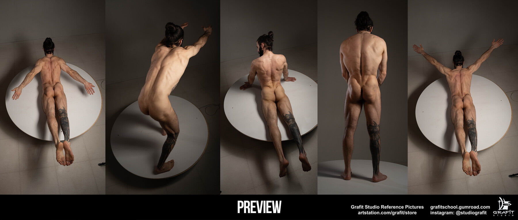 360+ Athletic Male Anatomy: Back, Shoulders and Arms in Motion